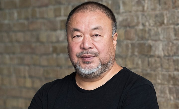 Headshot of author Ai Weiwei
