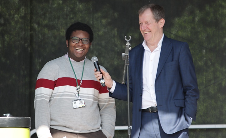 Alastair Campbell Talking to a young person