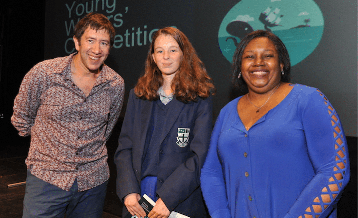 Young Writers Competition Winner 2019 accepting their award
