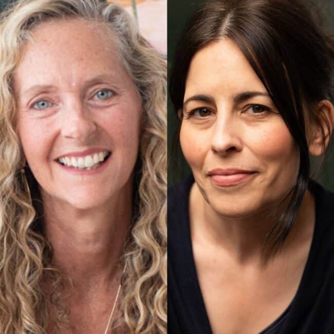 Lily King and Florence Knapp speaking at Wimbledon BookFest 2025 literary event.