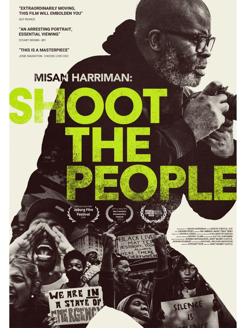 Promotional image for the upcoming Shoot the People: Film Screening at Wimbledon BookFest.